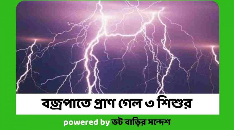 বাদাম উত্তোলন করতে বজ্রপাতে প্রাণ গেল ৩ শিশুর, আহত ১০